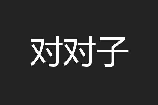 对对子