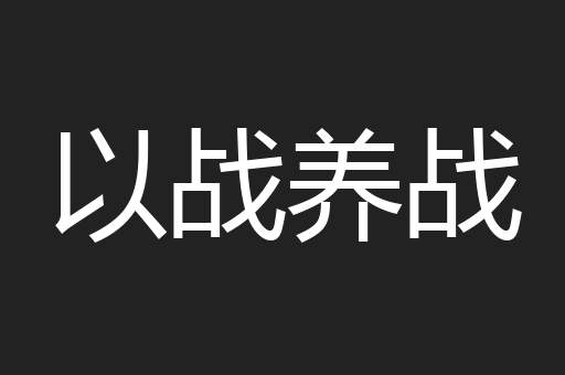 以战养战