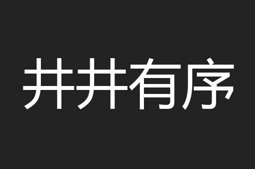井井有序