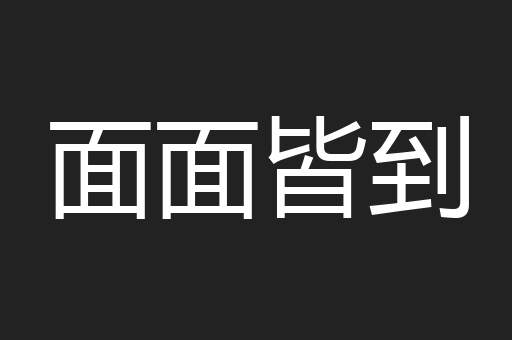 面面皆到