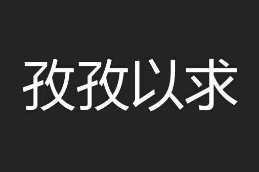 孜孜以求