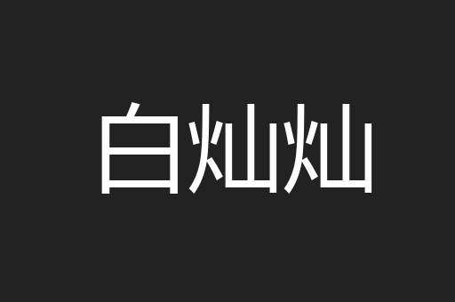 白灿灿
