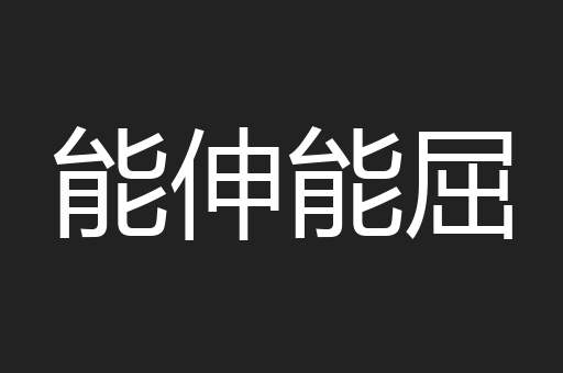 能伸能屈