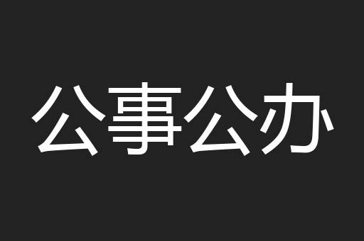 公事公办
