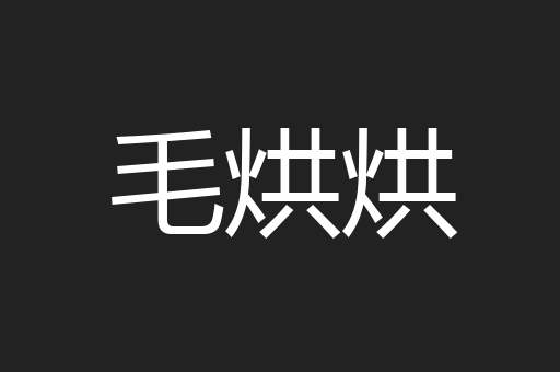 毛烘烘