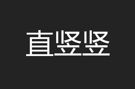 直竖竖