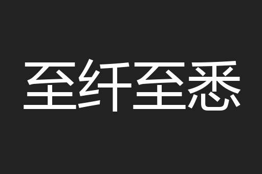 至纤至悉