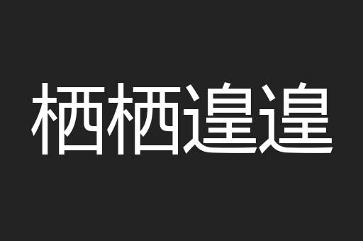 栖栖遑遑