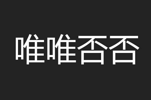 唯唯否否