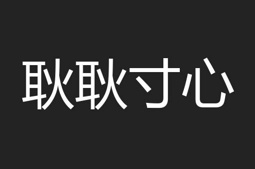 耿耿寸心