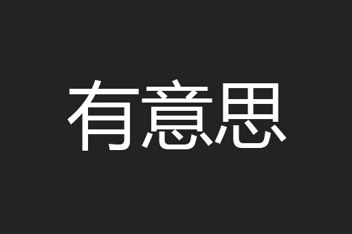 有意思