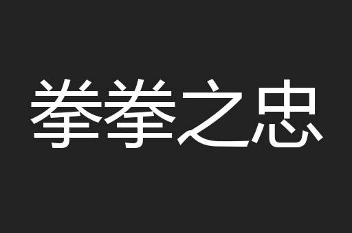拳拳之忠