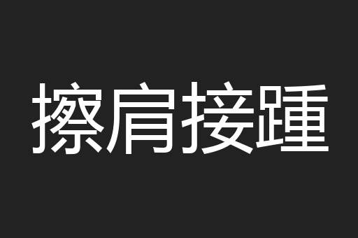 擦肩接踵