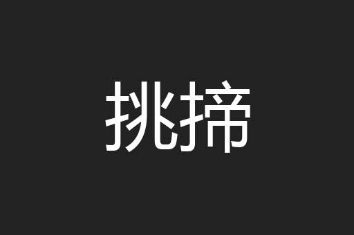 挑揥