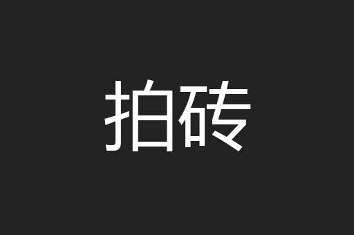 拍砖