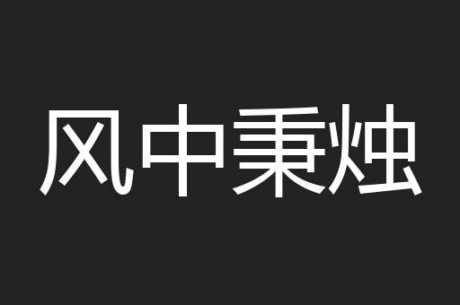 风中秉烛