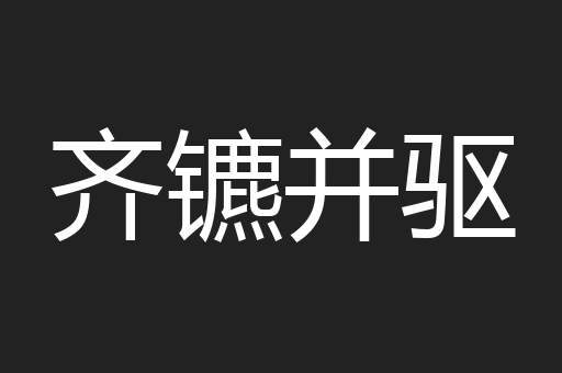 齐镳并驱