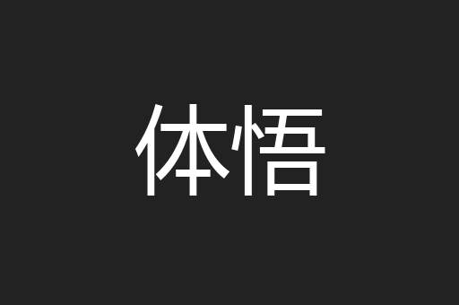 体悟