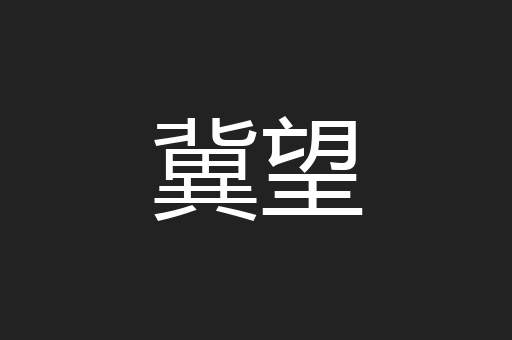冀望