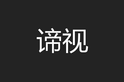 谛视