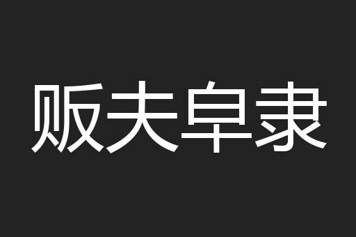 贩夫皁隶