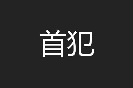 首犯
