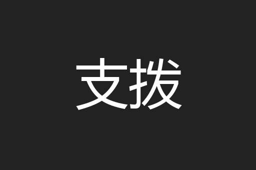 支拨