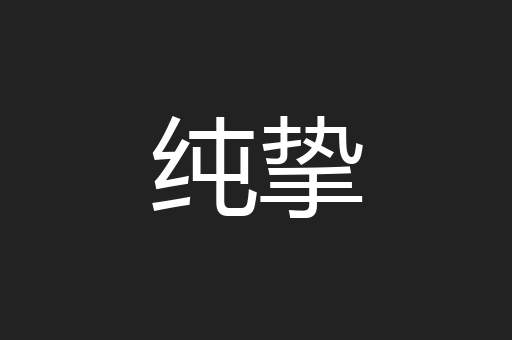 纯挚