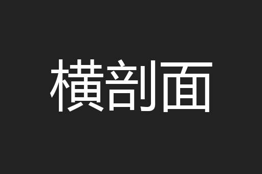 横剖面