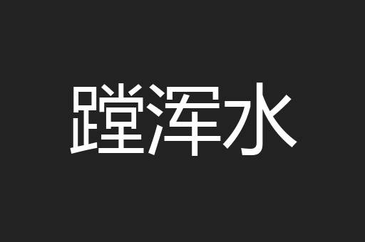 蹚浑水