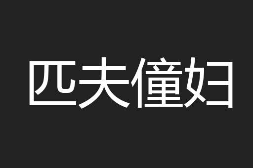 匹夫僮妇