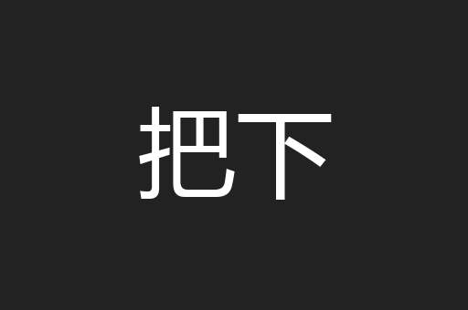 把下