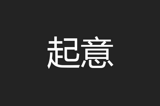 起意