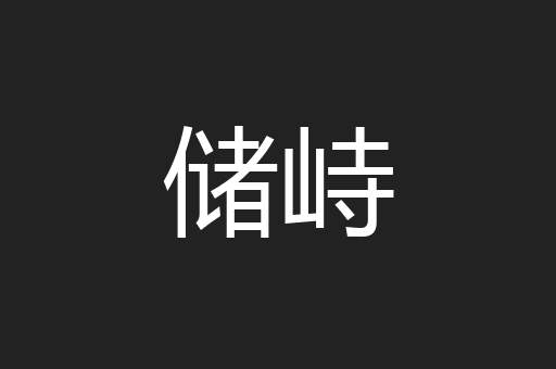 储峙