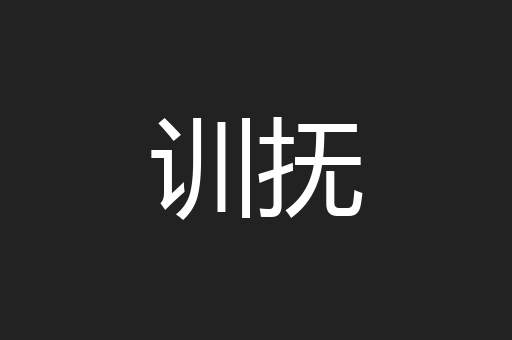 训抚