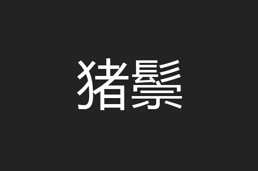 猪鬃