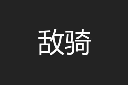 敌骑