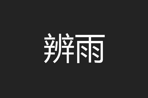 辨雨