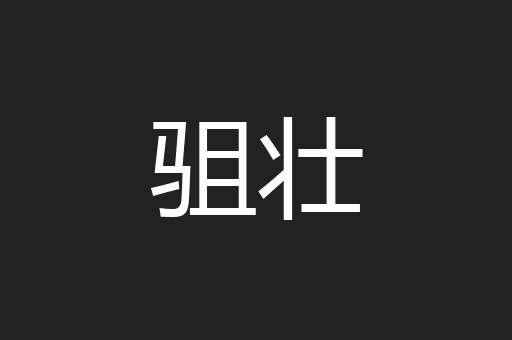 驵壮