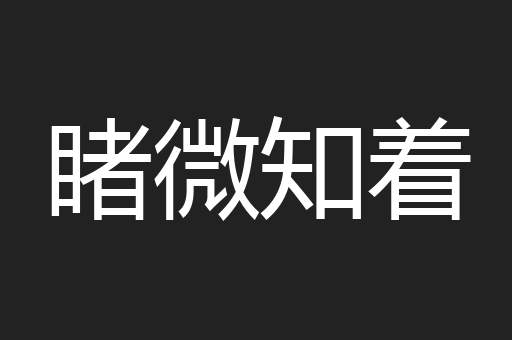 睹微知着
