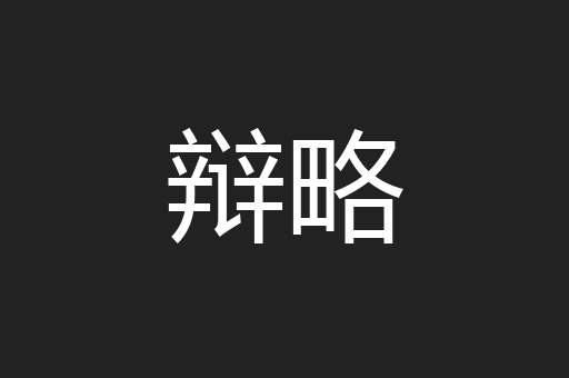 辩略