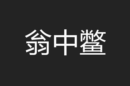 翁中鳖
