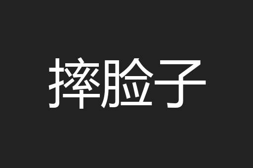 摔脸子
