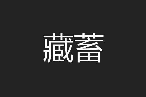 藏蓄
