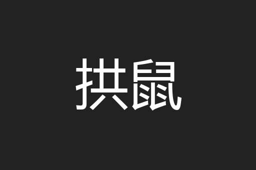 拱鼠