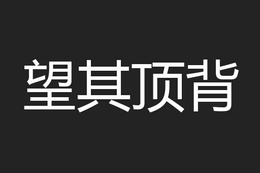 望其顶背