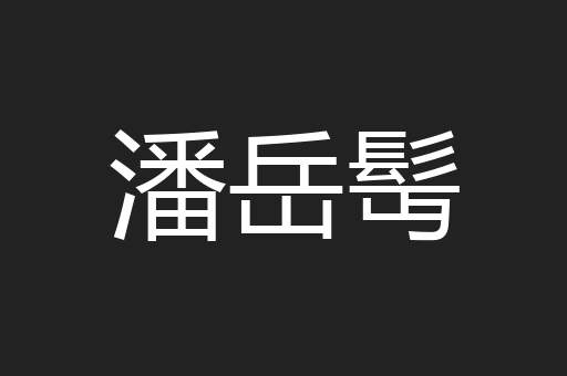 潘岳髩
