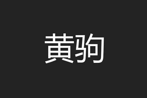 黄驹