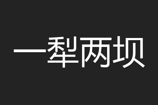 一犁两坝
