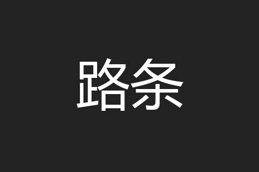 路条